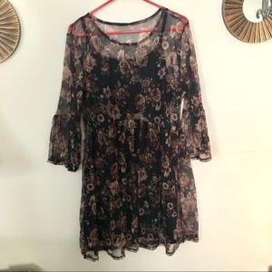Brandy Melville Sheer Floral Dress